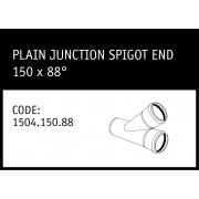 Marley Rubber Ring Joint Plain Junction Spigot End 150 x 88° - 1504.150.88